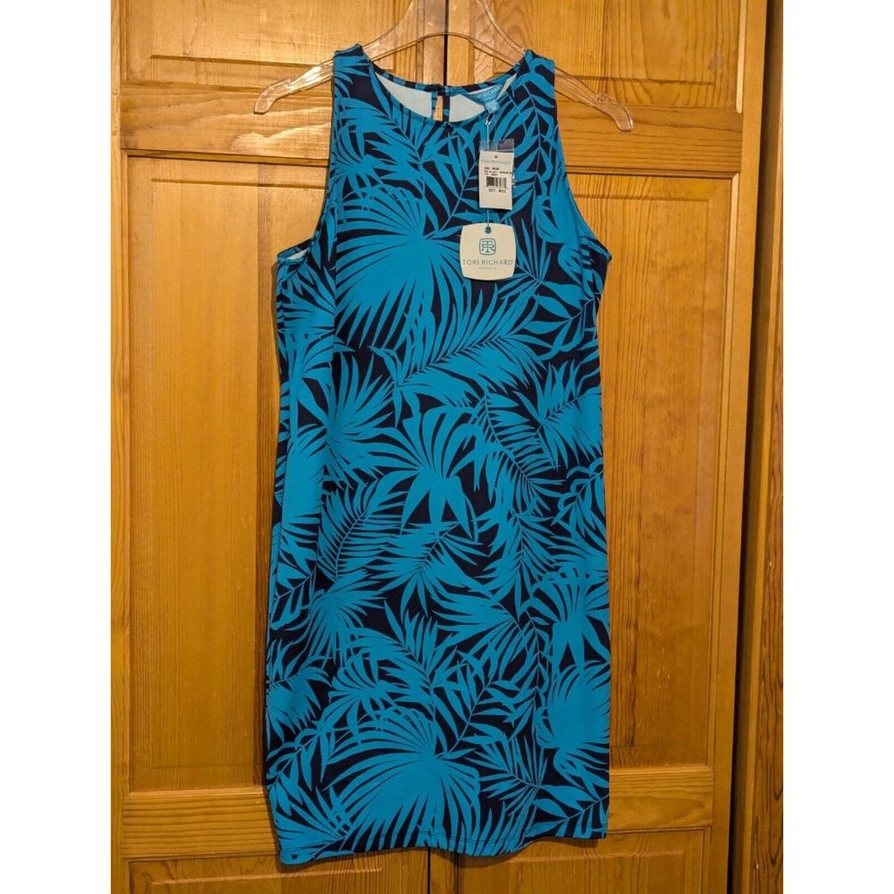 Tori Richard Dress Medium Blue Sleeveless Honolulu